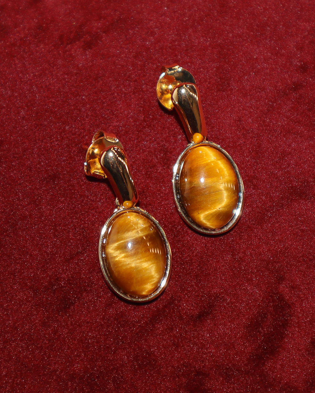 Tiger's Eye Drop Earrings