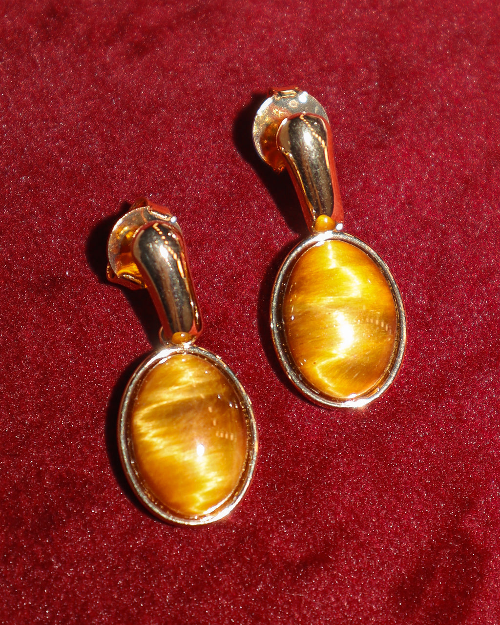 Tiger's Eye Drop Earrings