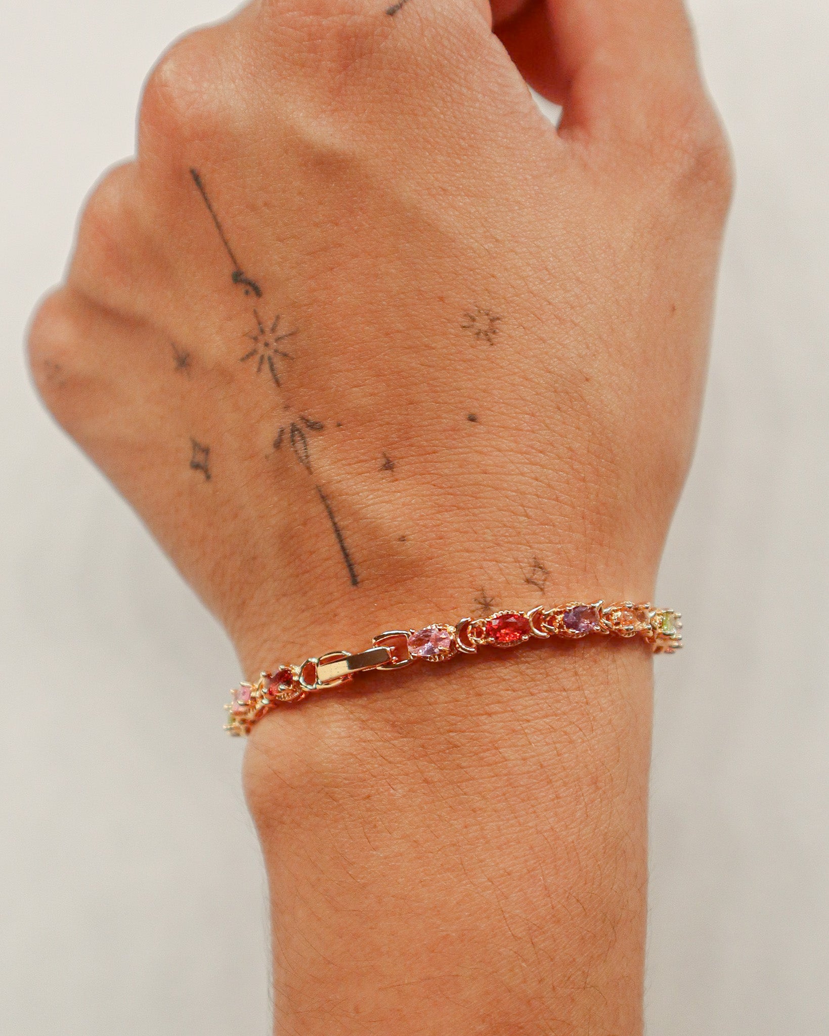 Colored Gemstone Tennis Bracelet