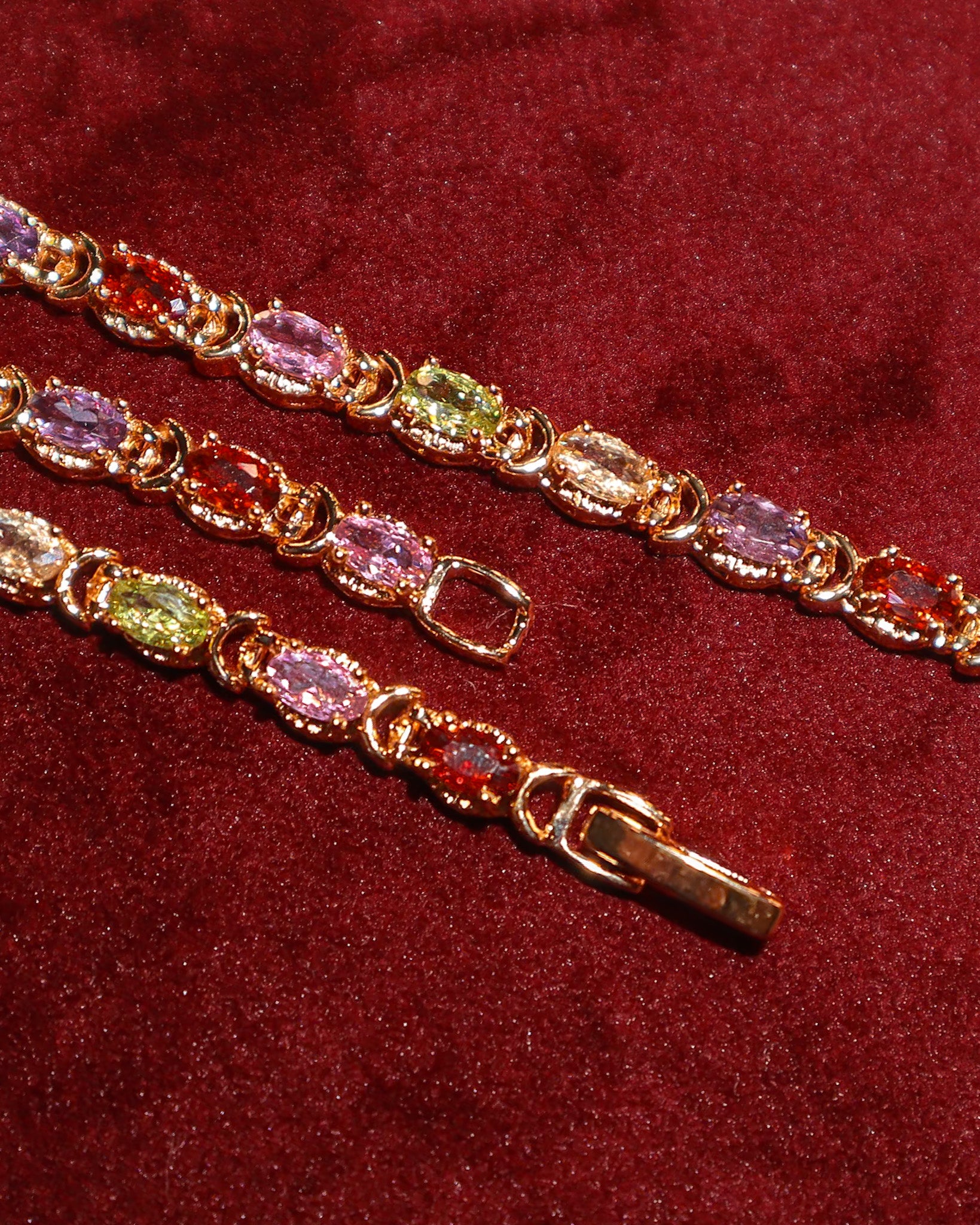 Colored Gemstone Tennis Bracelet