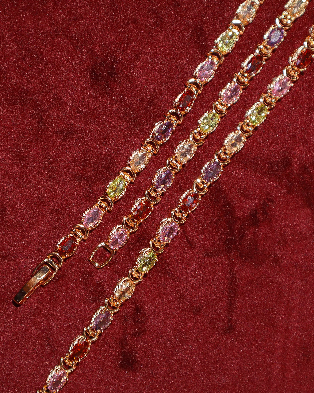 Colored Gemstone Tennis Bracelet