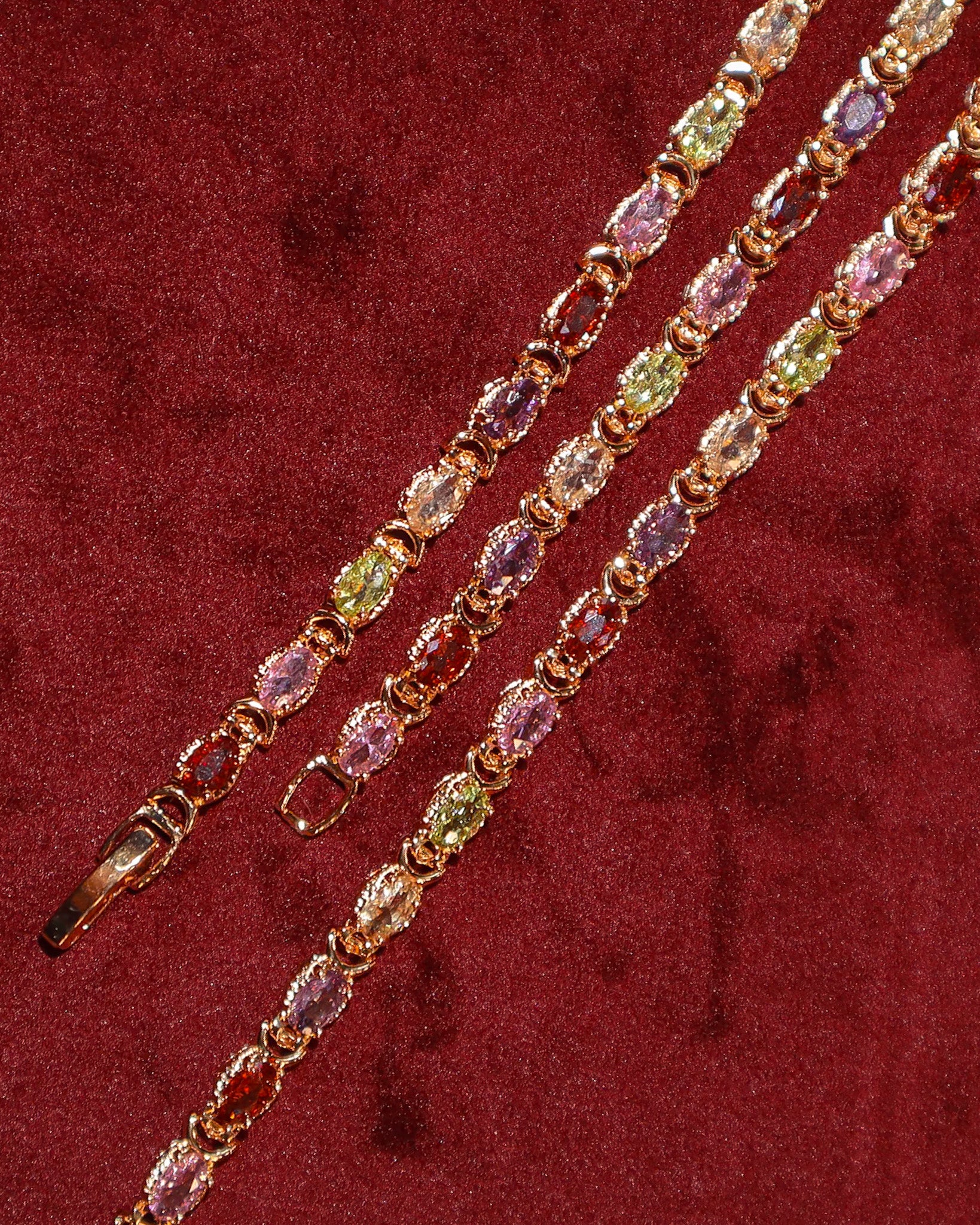 Colored Gemstone Tennis Bracelet