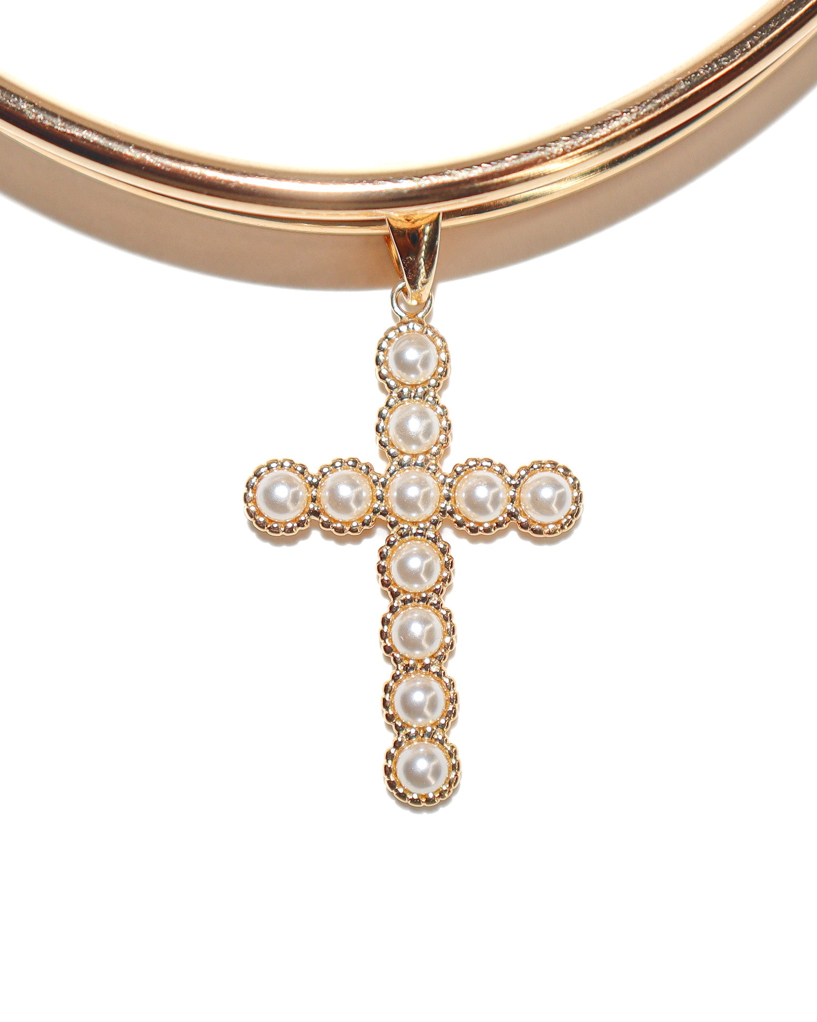 Collard Cross Choker Necklace