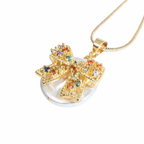 Mini Bow Pendant Necklace - ISABEL LEON LLC
