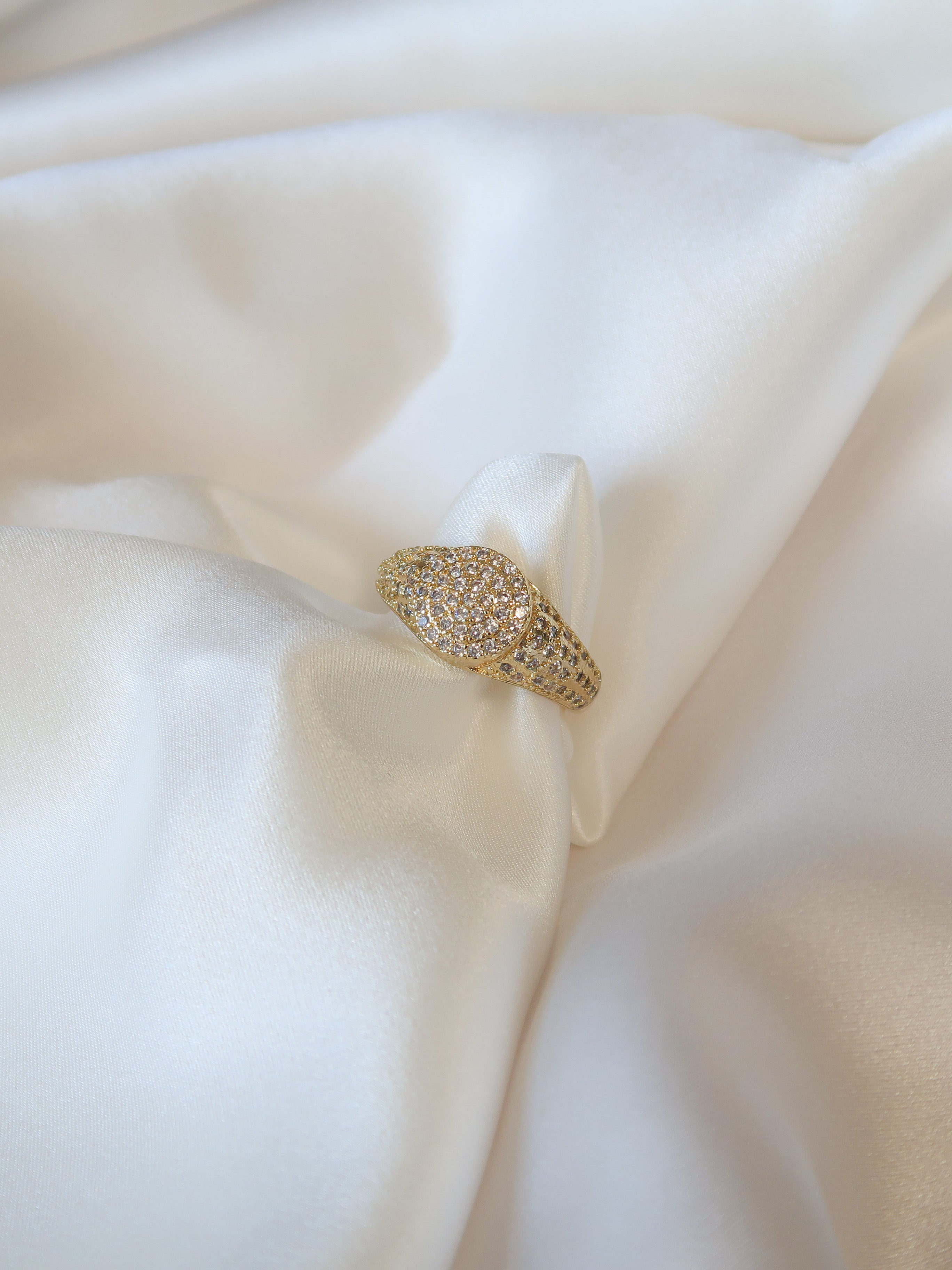 MF Boss Pavé Ring - ISABEL LEON LLC